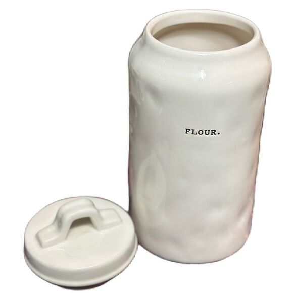 Rae Dunn Canister Typewriter Font Flour - Picture 2 of 4